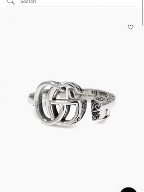 Gucci GG Marmont Key Sterling Silver Ring
